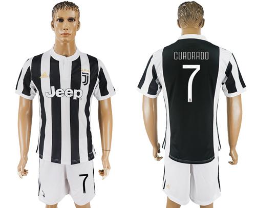 Juventus #7 Cuadrado Home Soccer Club Jersey